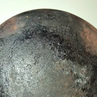 WAGNER WARE 6" CAST IRON SKILLET AND CAST MATCH HOLDER