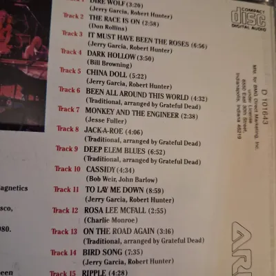 GRATEFUL DEAD "RECKONING" ON DISC