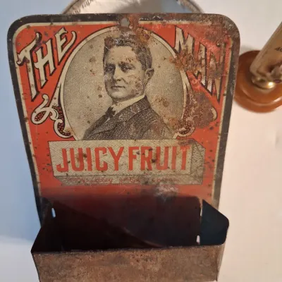 VINTAGE WRIGLEY'S JUICY FRUIT MATCH HOLDER, TAYLOR THERMOMETER AND MORE