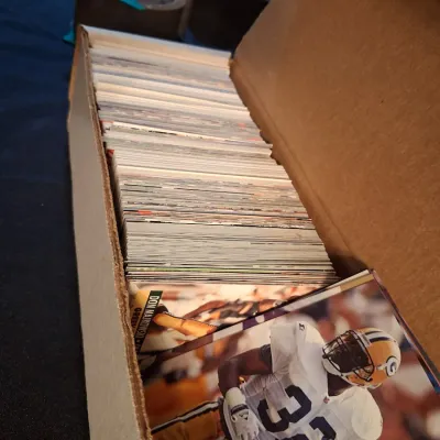 PARTIAL BOX OF FOOTBALL TRADING CARDS