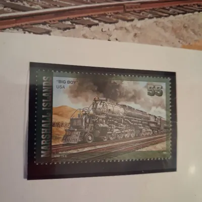 WORLD'S LEGENDARY STEAM LOCOMOTIVES COMMEMORATIVE STAMPS AND MATCHING ART PRINT