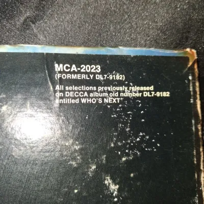 THE WHO VINYL ALBUMS WHO'S NEXT AND ODDS & SODS