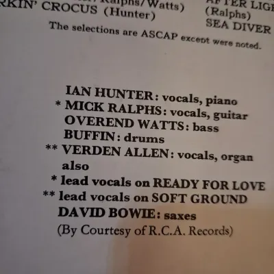 MOTT THE HOOPLE VINYL RECORDS