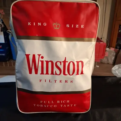 CAMEL LIGHTS AND WINSTON VINYL TOTE BAG