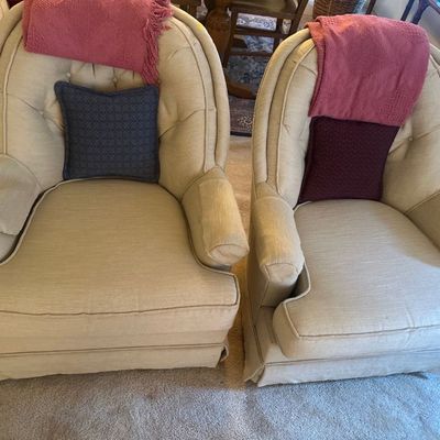 Swivel arm chairs - 2 available 