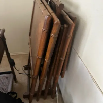 Bamboo style TV trays