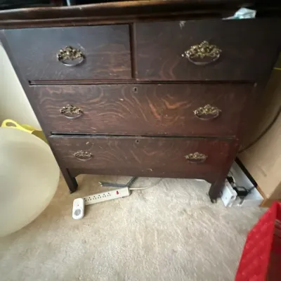 Vintage dark wood dresser 