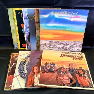 (10) Vinyl Records Vintage Country 