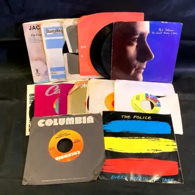 (18) Assorted Vinyl 45's - The Police, Toto, Paul Simon, Jackson Browne & More!