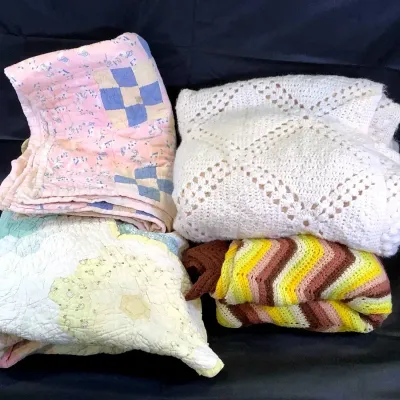 (4) Handmade Quilts And Afghans