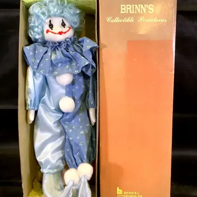 Original Brinn’s Collectable Porcelain Clown Doll W/ COA