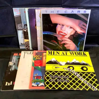 (10) Vinyl Records - Fleetwood Mac, The Cars, Alice Cooper & More!
