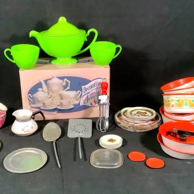 Assorted Vintage Tea Set And Toys