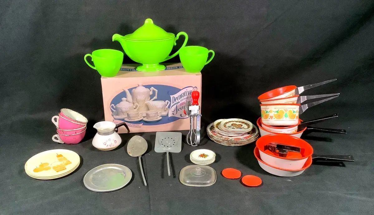 Assorted Vintage Tea Set And Toys