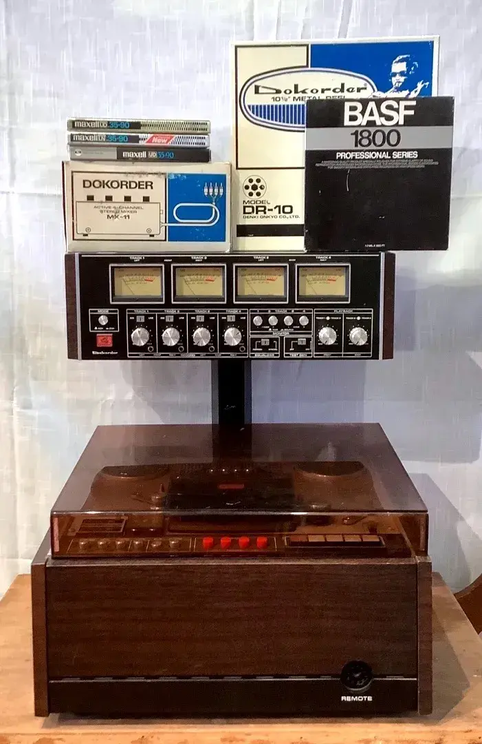 Vintage Dokorder 7140 4-Channel Reel to Reel Tape Deck System w/ Manual & Tapes