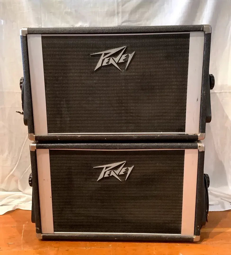 Vintage Peavey Floor Wedge Monitor Speaker Cabinets - Pair (Made in USA)
