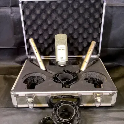 Cascade V57 Condenser Mic + (2) M39 Pencil Mics Set w/ Shock Mounts & Hard Case