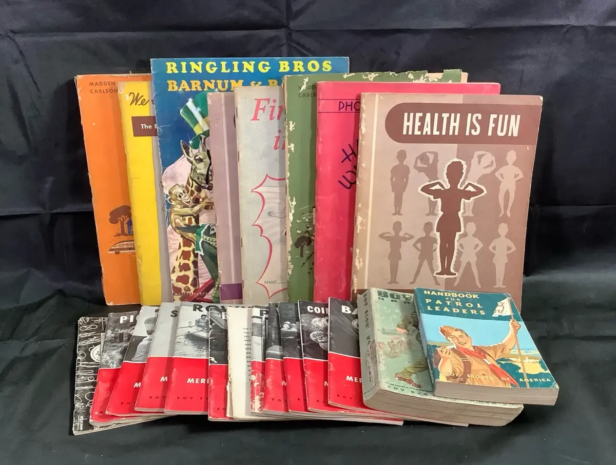 Vintage Boy Scouts Handbooks & Other Vintage Educational Books - 22 Total!