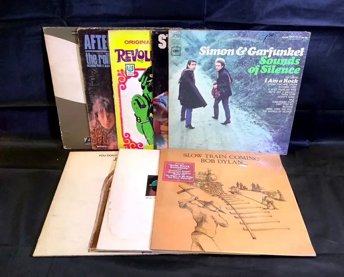 (8) Vinyl Records - Led Zeppelin, Bob Dylan, Rolling Stones & More!