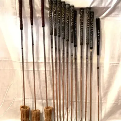 Vintage Golf Club Set Lot - Ping Eye2 Irons 2-9 W S, JC Higgins 1-3 Woods & Putters
