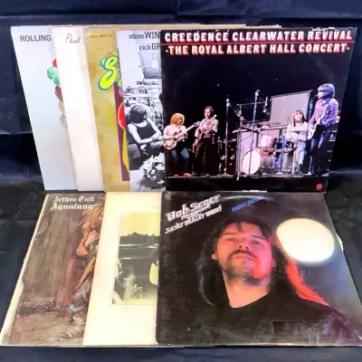 (7) Vinyl Records - Creedence, Rolling Stones, Paul Simon & More!