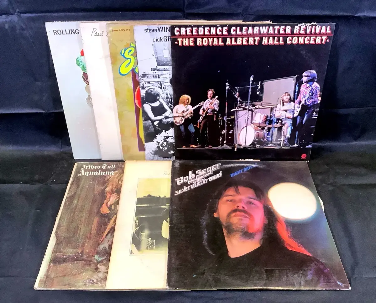 (7) Vinyl Records - Creedence, Rolling Stones, Paul Simon & More!