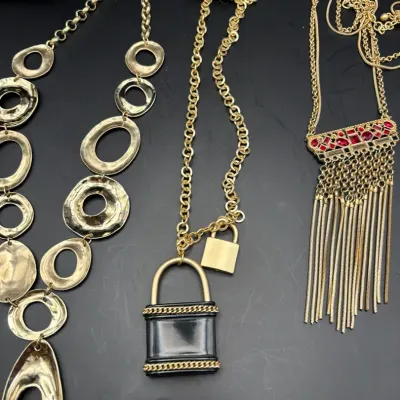 Vintage Chico’s Gold Tone Collection Necklaces