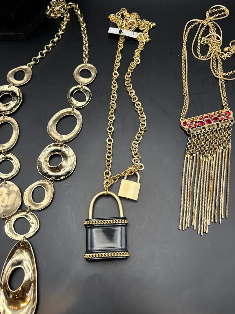 Vintage Chico’s Gold Tone Collection Necklaces