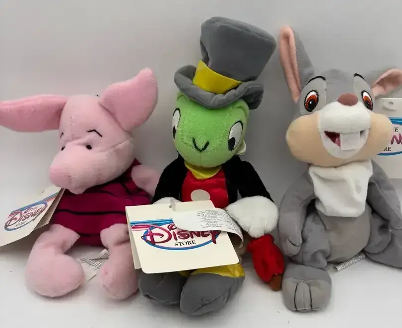 Vintage NWT Disney Store Jimmy Cricket Thumper And Piglet Plush