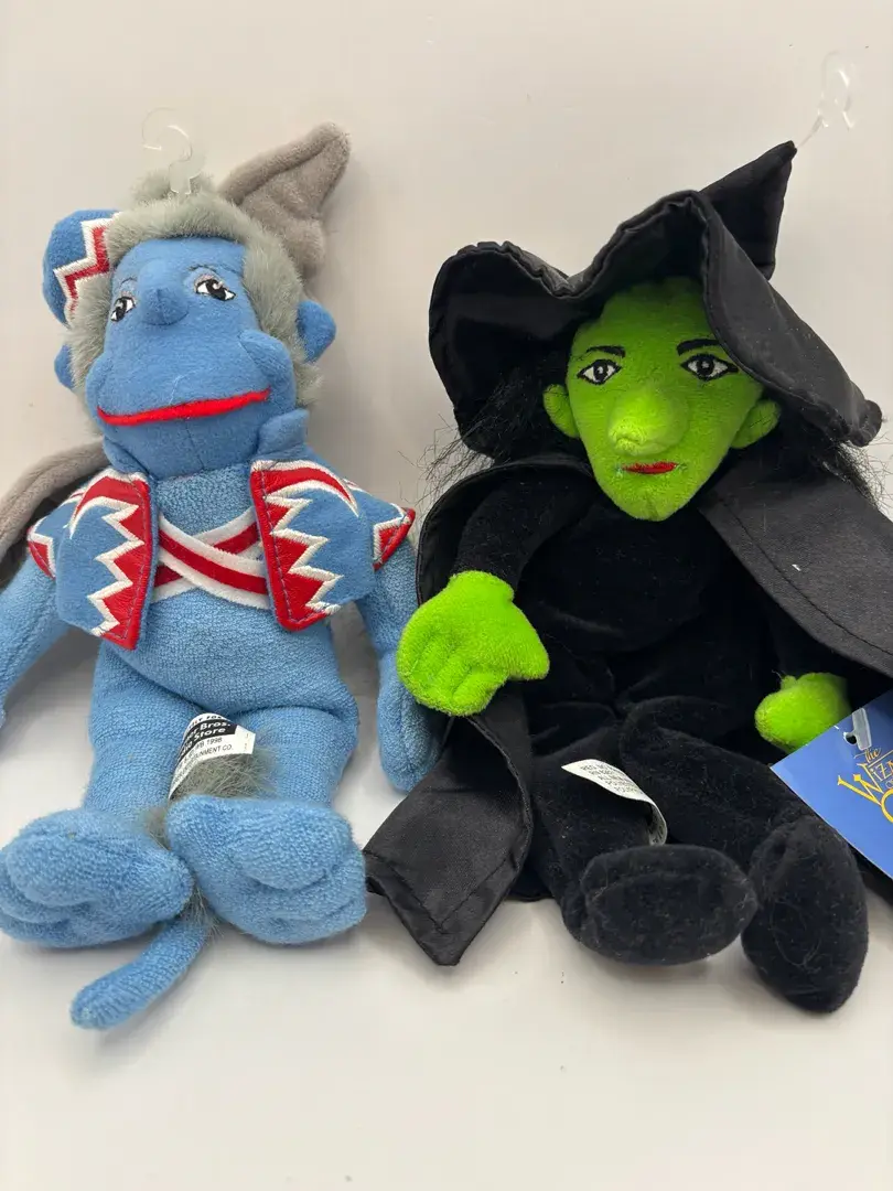 Vintage Warner Brothers Store Plush Wicked Witch And Flying Money Wizard Of Oz