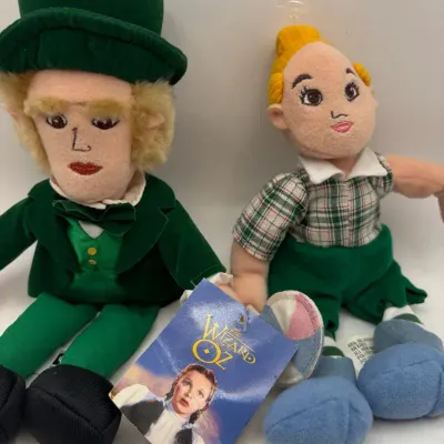  Vintage Warner Brothers Store Plush Munchkin Mayor And Lollipop Kid Wizard Of Oz