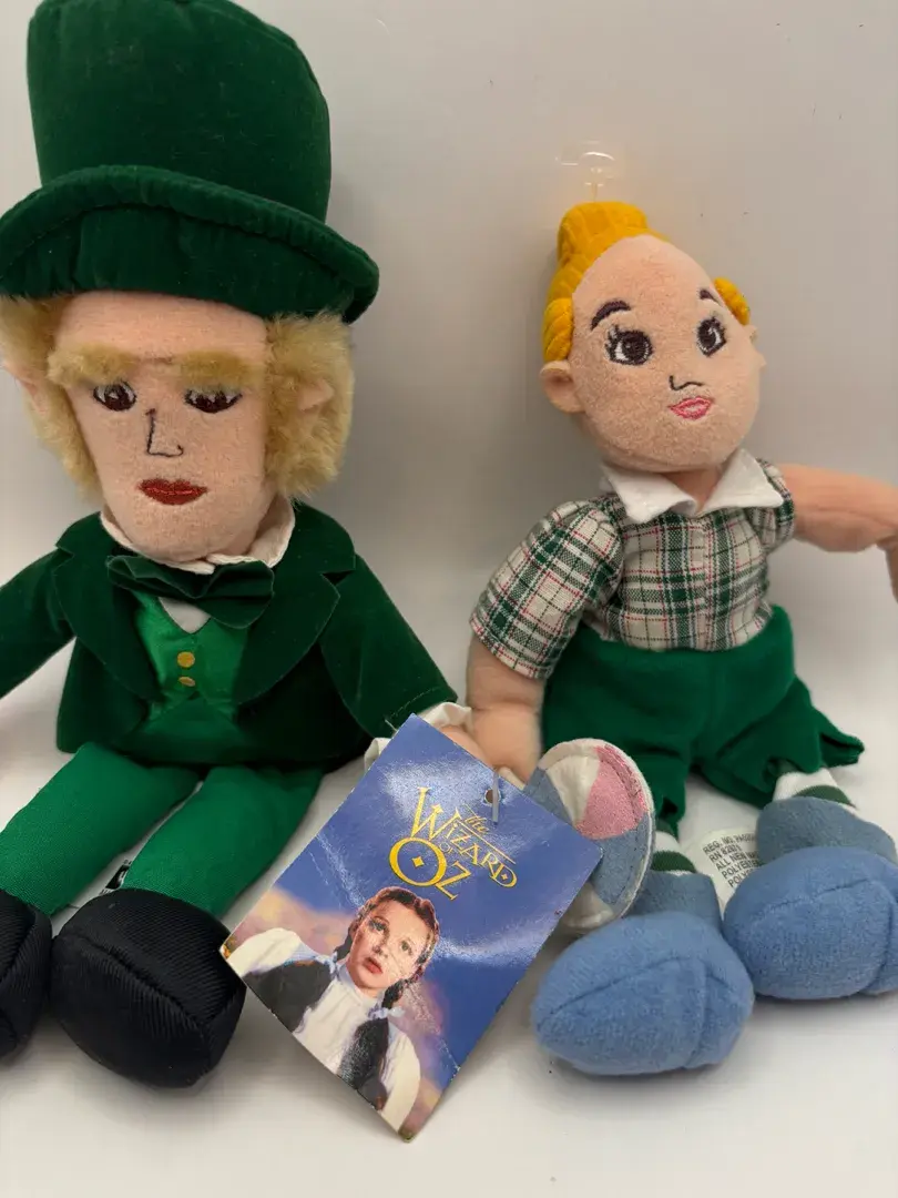  Vintage Warner Brothers Store Plush Munchkin Mayor And Lollipop Kid Wizard Of Oz