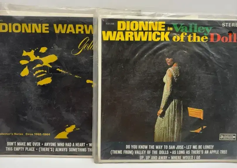 Vintage Dionne Warwick Valley Of The Dolls And Golden Hits Sealed Promo 45’s With Jukebox Labels 