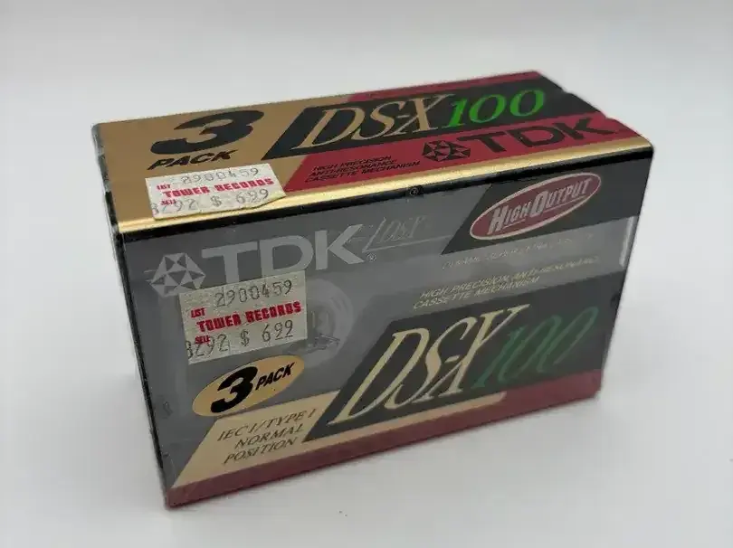 Sealed TDK 3 Pack DS-X 100 Audio Cassettes