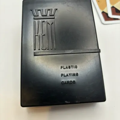 Vintage KEM Plastic Playing Cards US Made Two Decks 