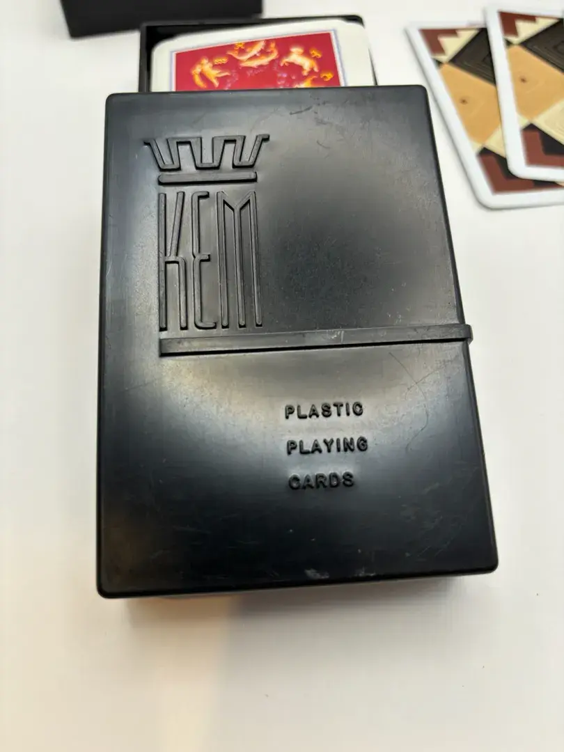 Vintage KEM Plastic Playing Cards US Made Two Decks 
