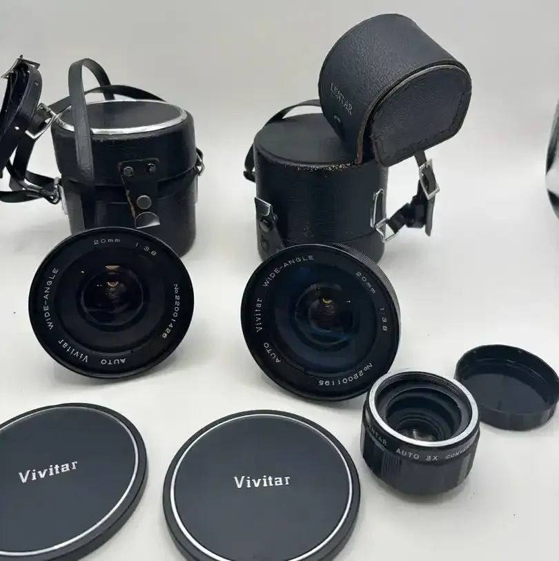 Vintage Vivitar Wide Angle Lens And Lentar Auto 3x Converter