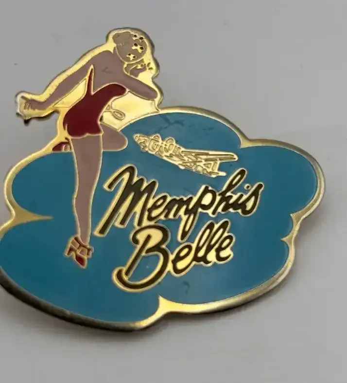 Vintage Memphis Belle Pinup Girl Pin