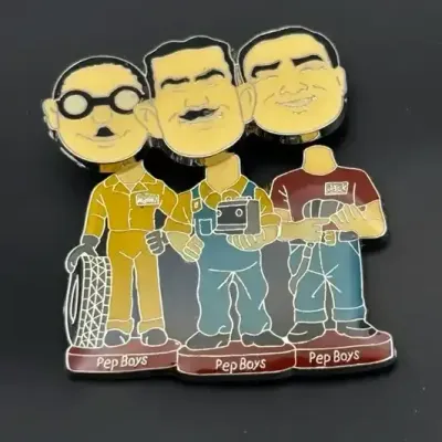 Vintage NWT Pep Boys Bobble Heads Lapel Pin