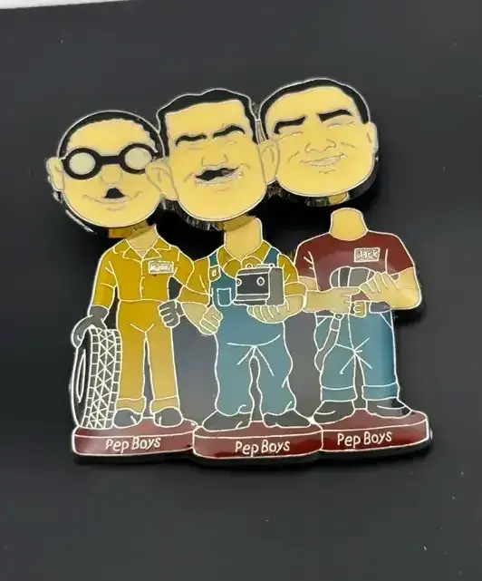 Vintage NWT Pep Boys Bobble Heads Lapel Pin