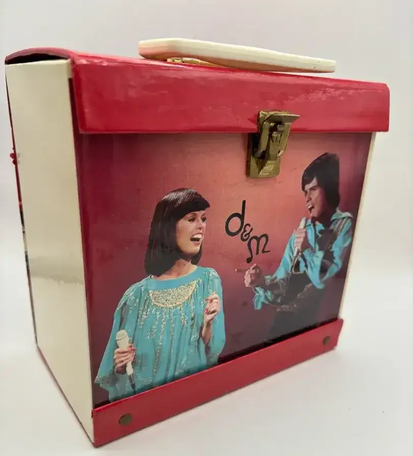 Vintage 1977 Donny & Marie Osmond 45 Vinyl Record Holder