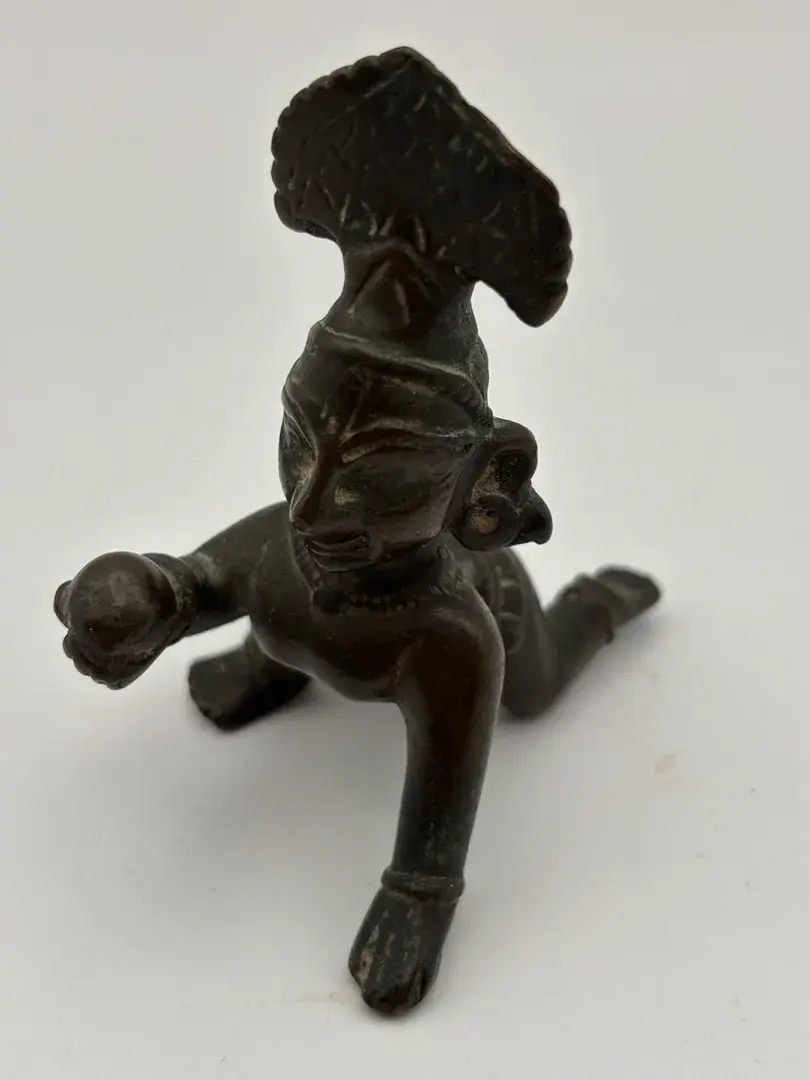 Vintage Bronze Divine Infant Krishna 