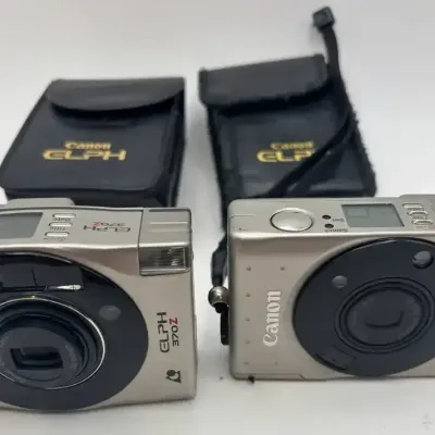 Vintage Cannon ELPH 379Z APS & ELPH LT260 35 Mm Film Cameras 
