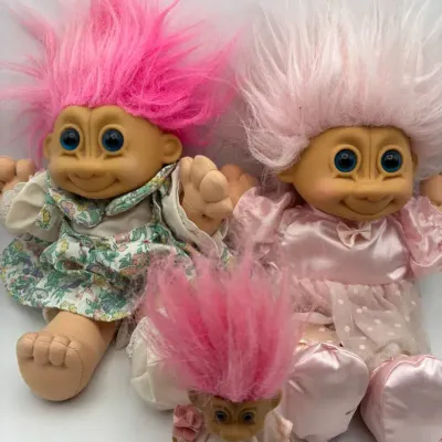 Vintage Troll Dolls Russ Berrie Set Of Girl Dolls