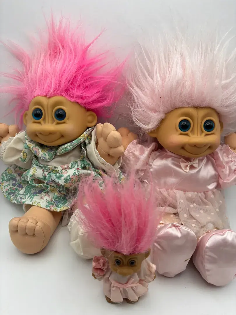 Vintage Troll Dolls Russ Berrie Set Of Girl Dolls