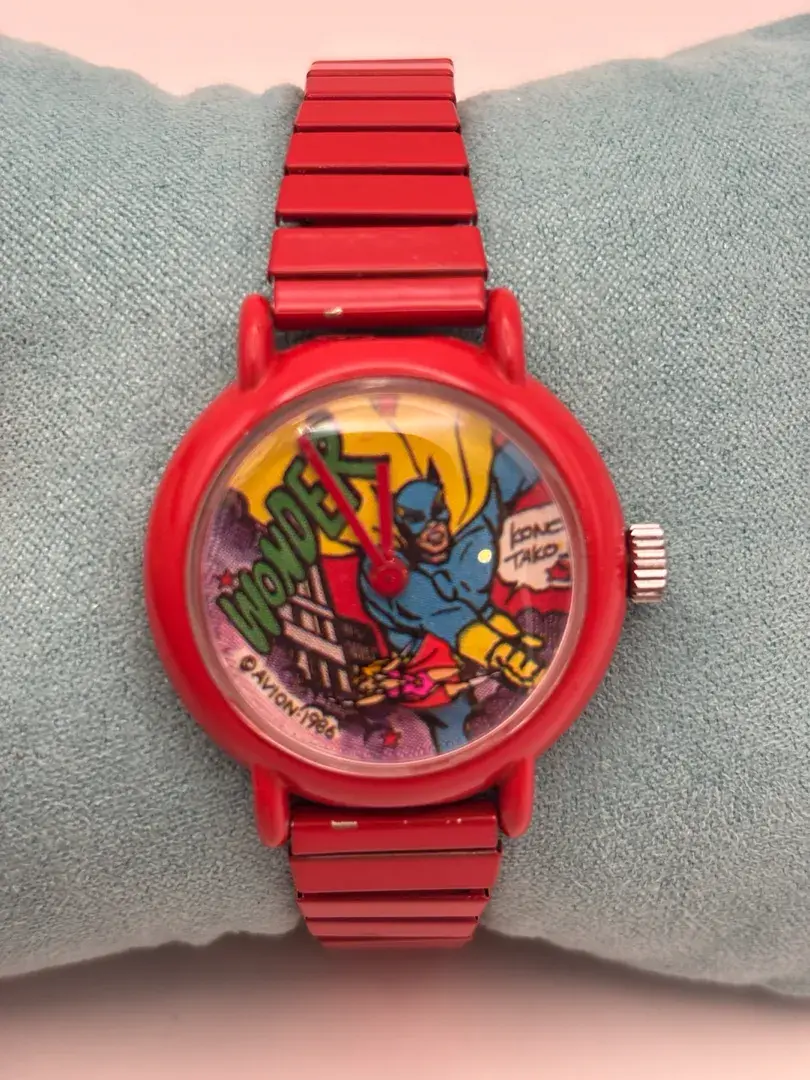 Vintage Batman DC Comics Watch Out If Time Red Pop Art