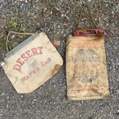 Vintage Canvas Drinking Water Bags