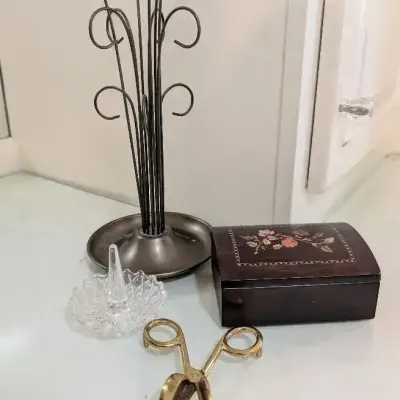 Candle Wick Trimmer/Snuffer, Ring Holder, & Jewelry Holders