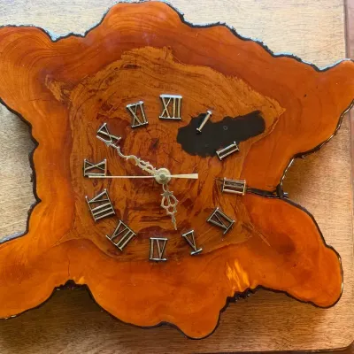 Copenhaver Live Edge Wood Slab Wall Clock