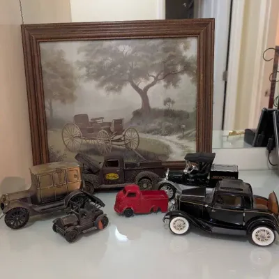Vintage Classic Cars & Trucks W/ Vintage Buggy Print